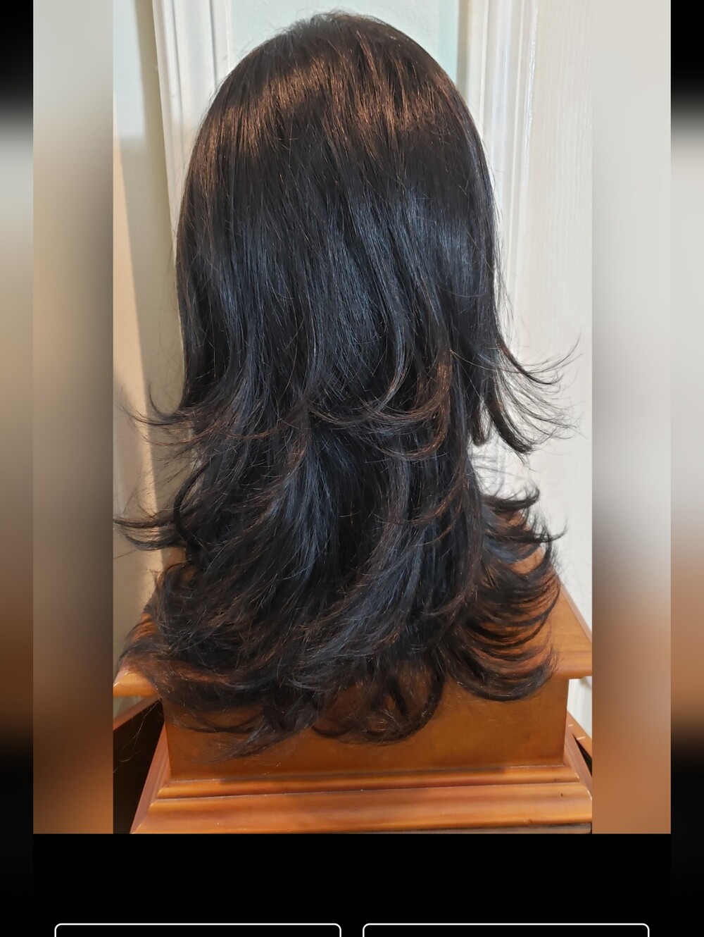 Envy Brand Black Layered Synthetic Wig